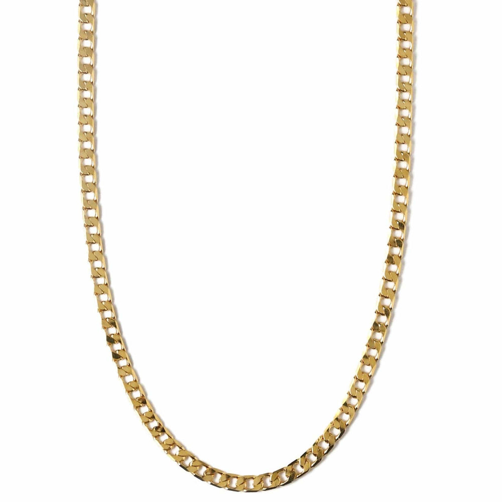 orelia Flat Link Curb Chain Necklace - Gold
