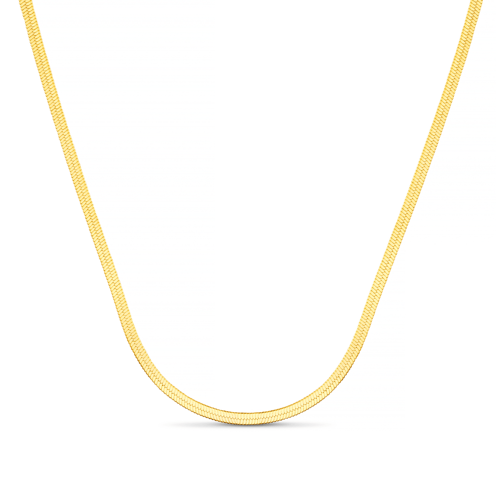 orelia Flat Snake Chain Necklace - Gold