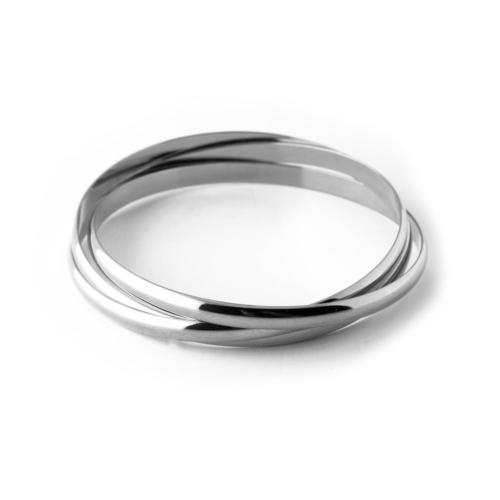 orelia Interlocking Bangles - Silver