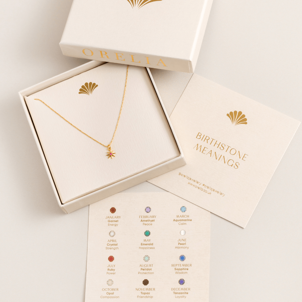 Orelia July Birthstone Ruby Necklace