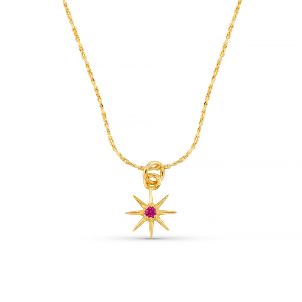 orelia July Birthstone Ruby Necklace