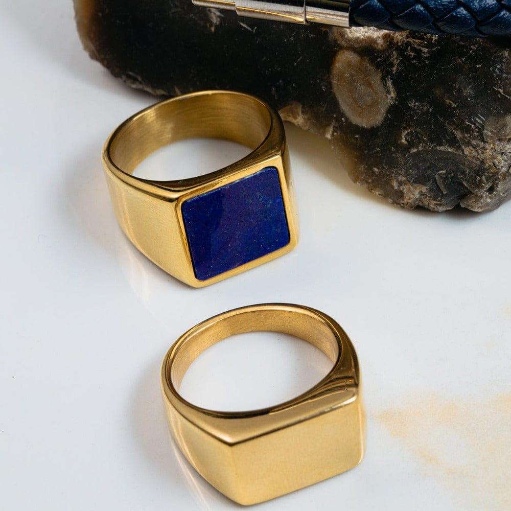 Orelia Lapis Signet Ring