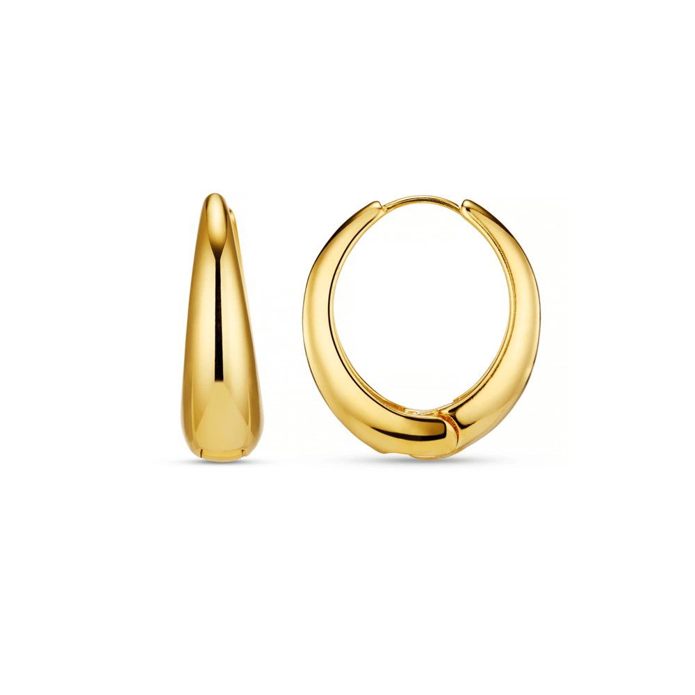 orelia Large Tapered Hoop Earrings - Gold