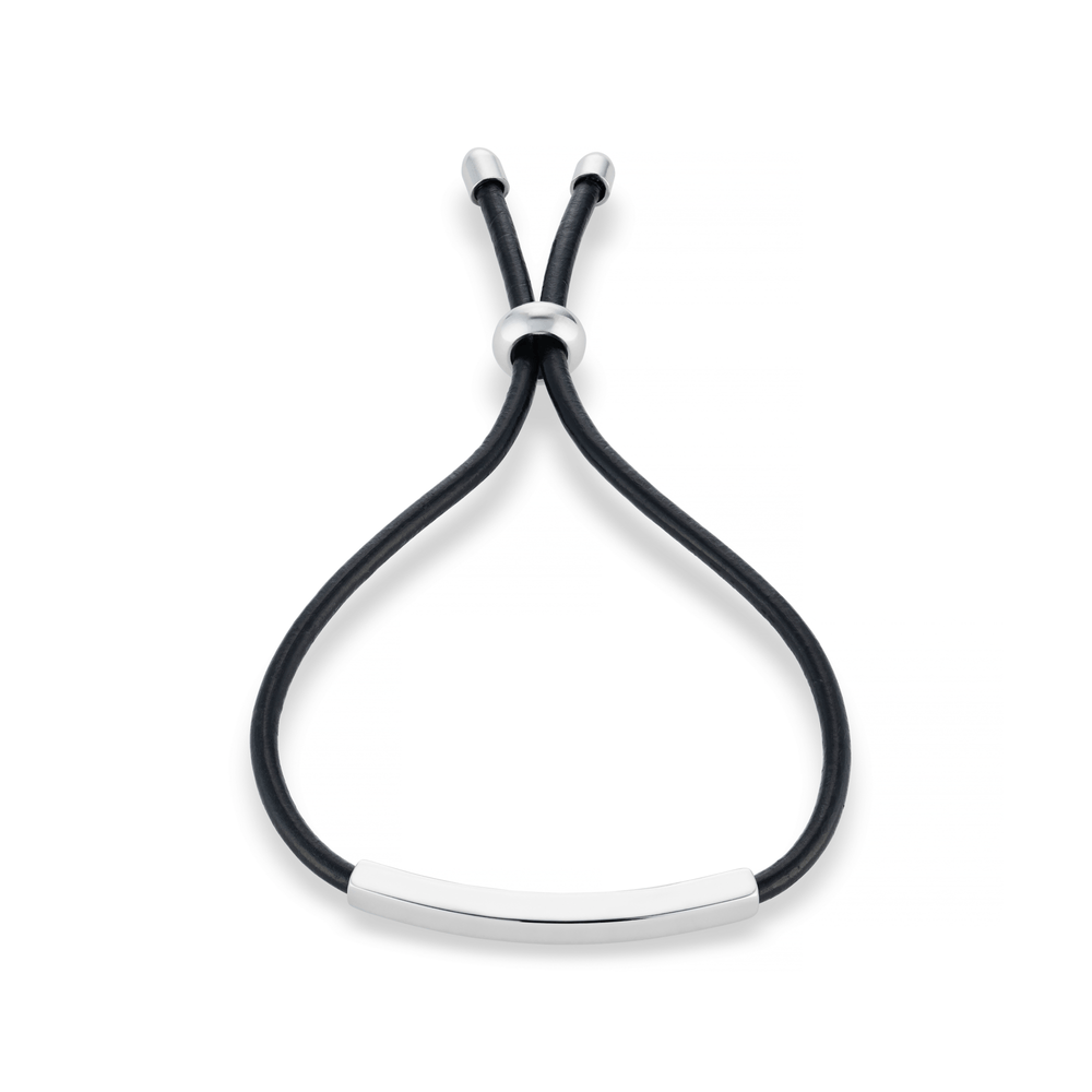 Orelia Leather Bar Adjustable Slider Bracelet