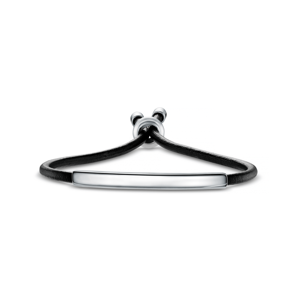 orelia Leather Bar Adjustable Slider Bracelet