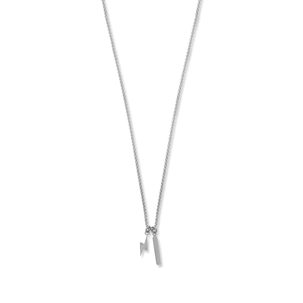 orelia Lightning & Bar Cluster Necklace - Silver