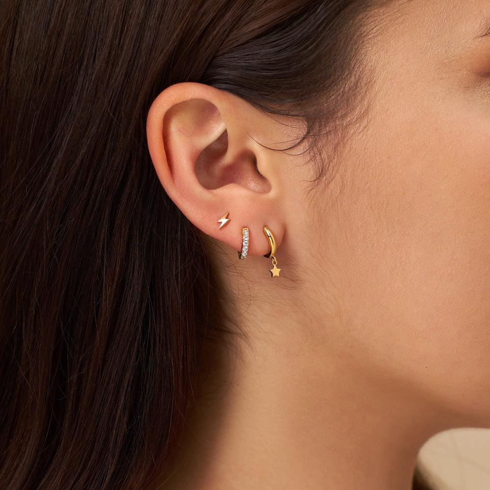 Orelia Lightning & Star Ear Stacking Set - Gold