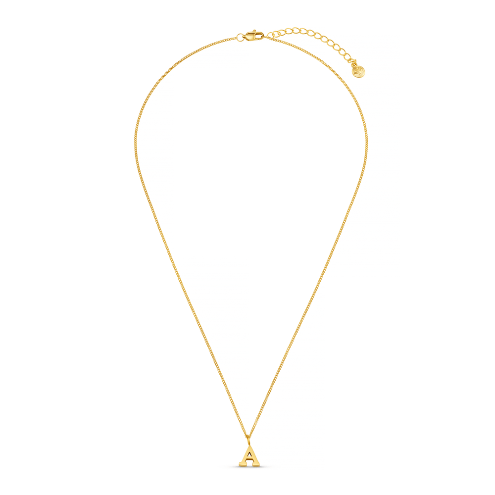 Orelia LUXE A Initial Necklace - Gold