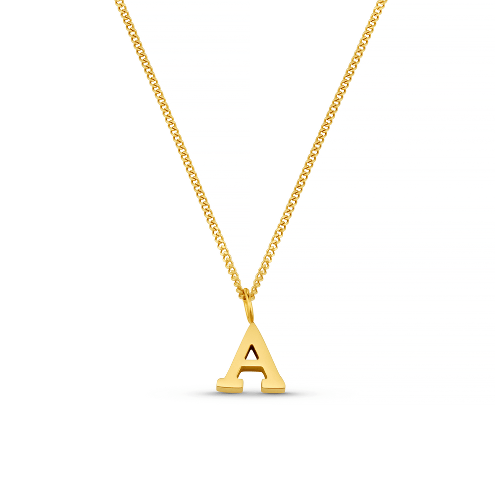 orelia LUXE A Initial Necklace - Gold
