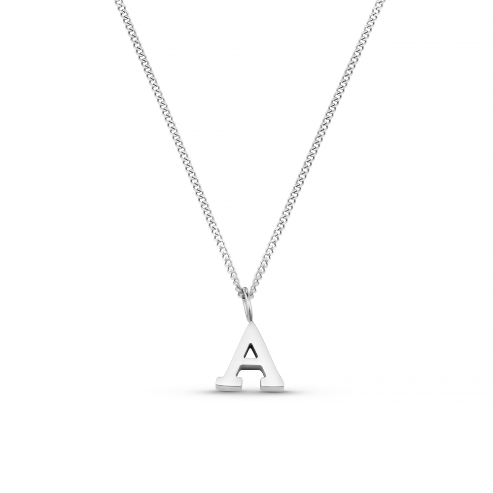 orelia LUXE A Initial Necklace - Silver