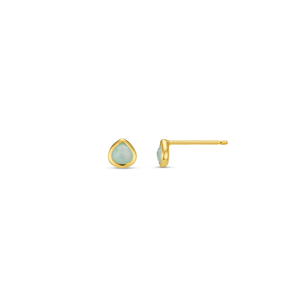 orelia LUXE Amazonite Semi-Precious Stud Earrings