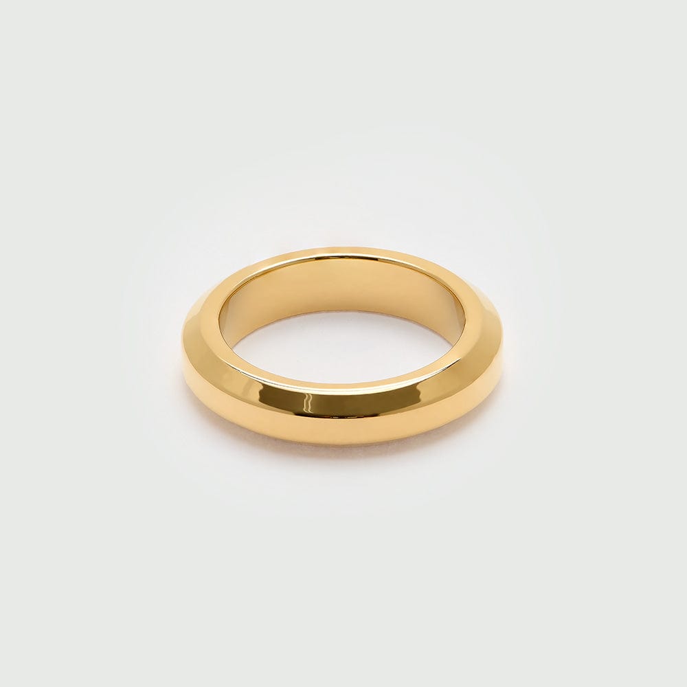 Orelia LUXE Bevelled Edge Ring - Gold