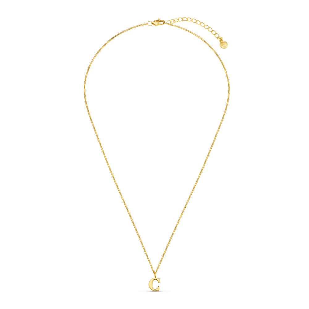 Orelia LUXE C Initial Necklace - Gold