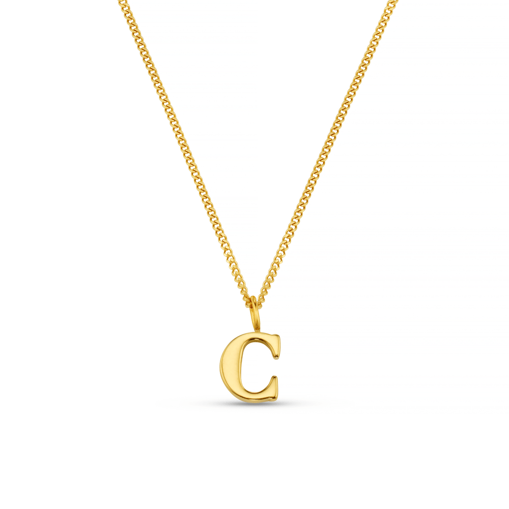orelia LUXE C Initial Necklace - Gold
