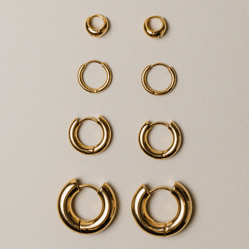 Orelia LUXE Chubby Huggie Hoop Earrings