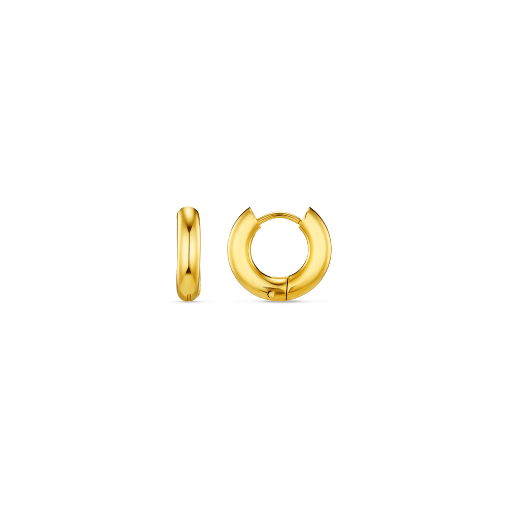 orelia LUXE Chubby Huggie Hoop Earrings