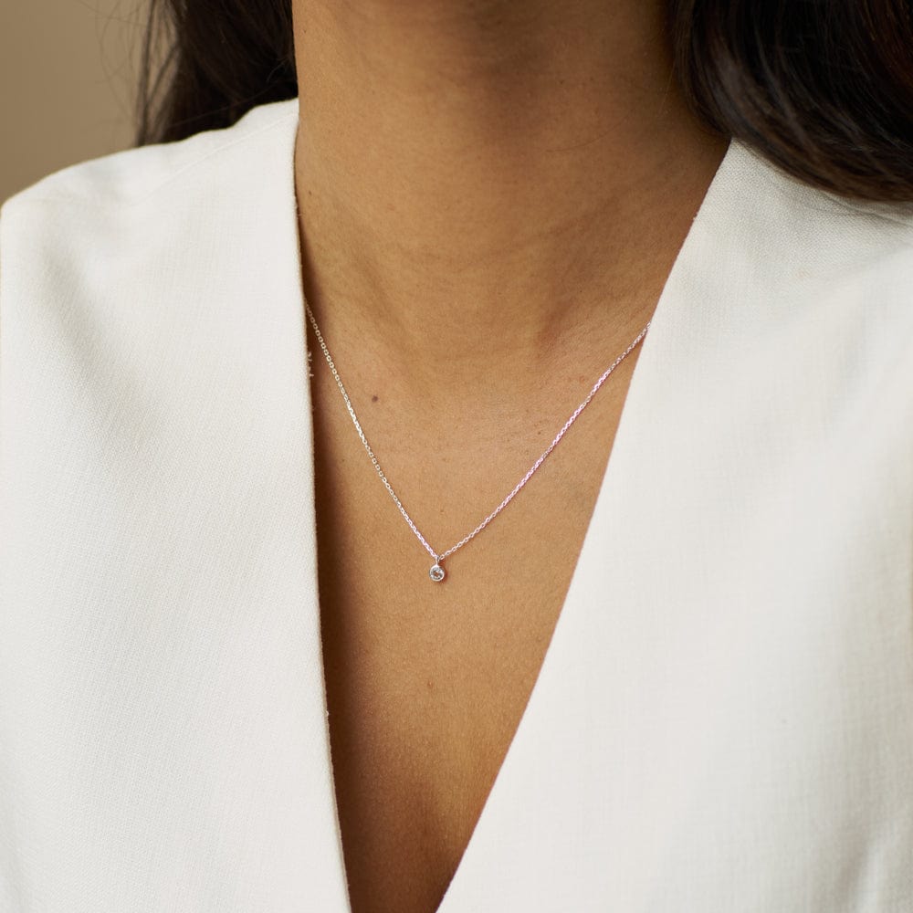 Orelia LUXE Classic Crystal Necklace Silver