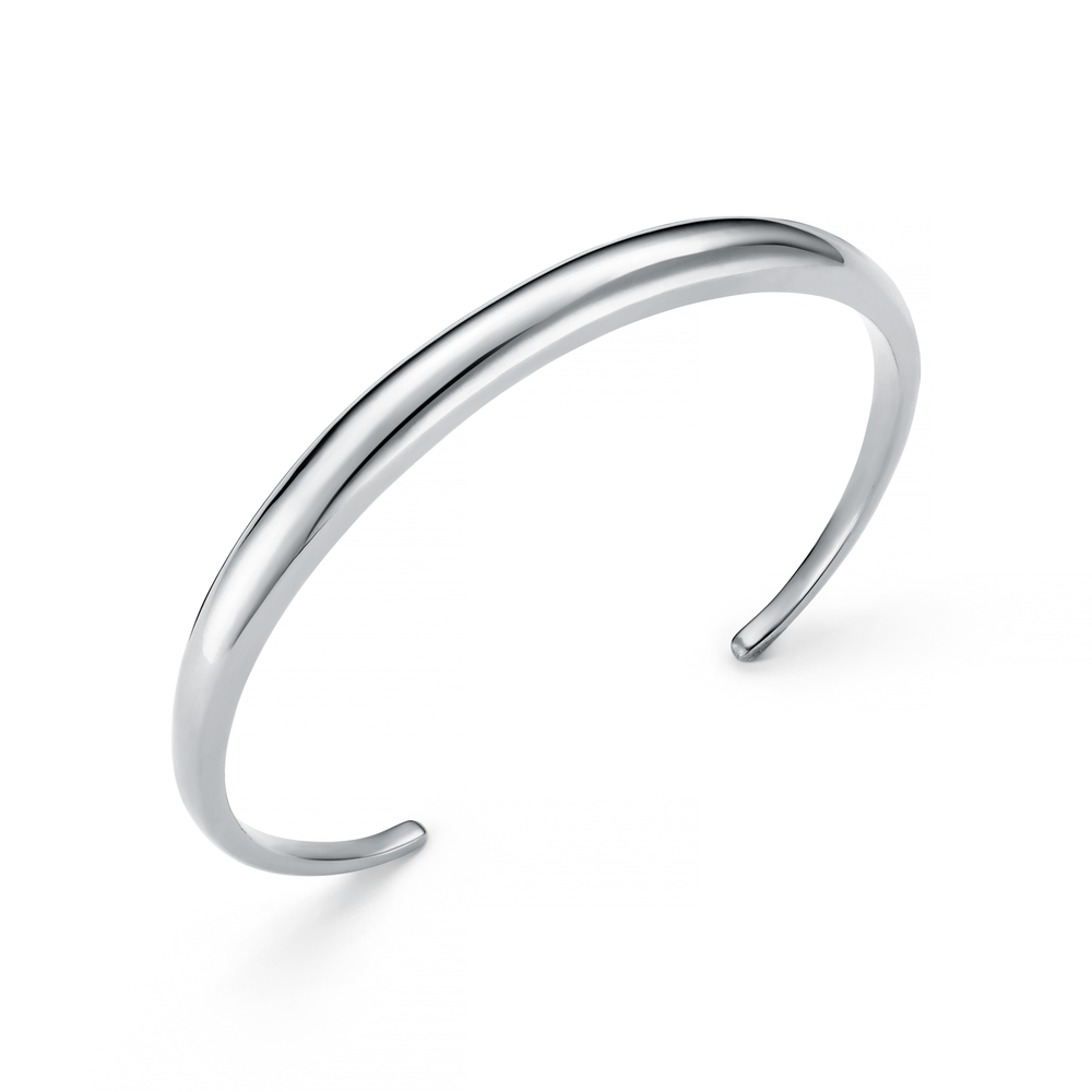 orelia LUXE Domed Bangle - Silver