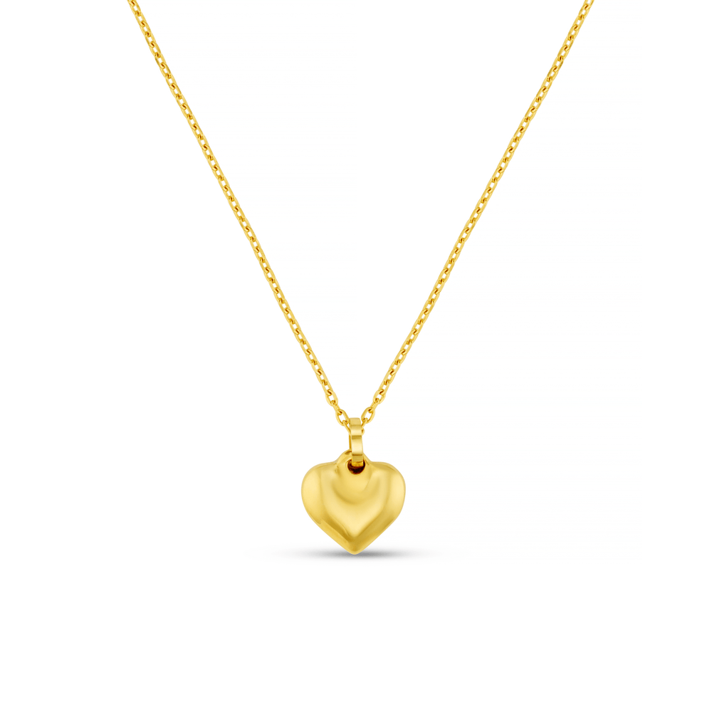 Orelia LUXE Domed Heart Necklace - Gold