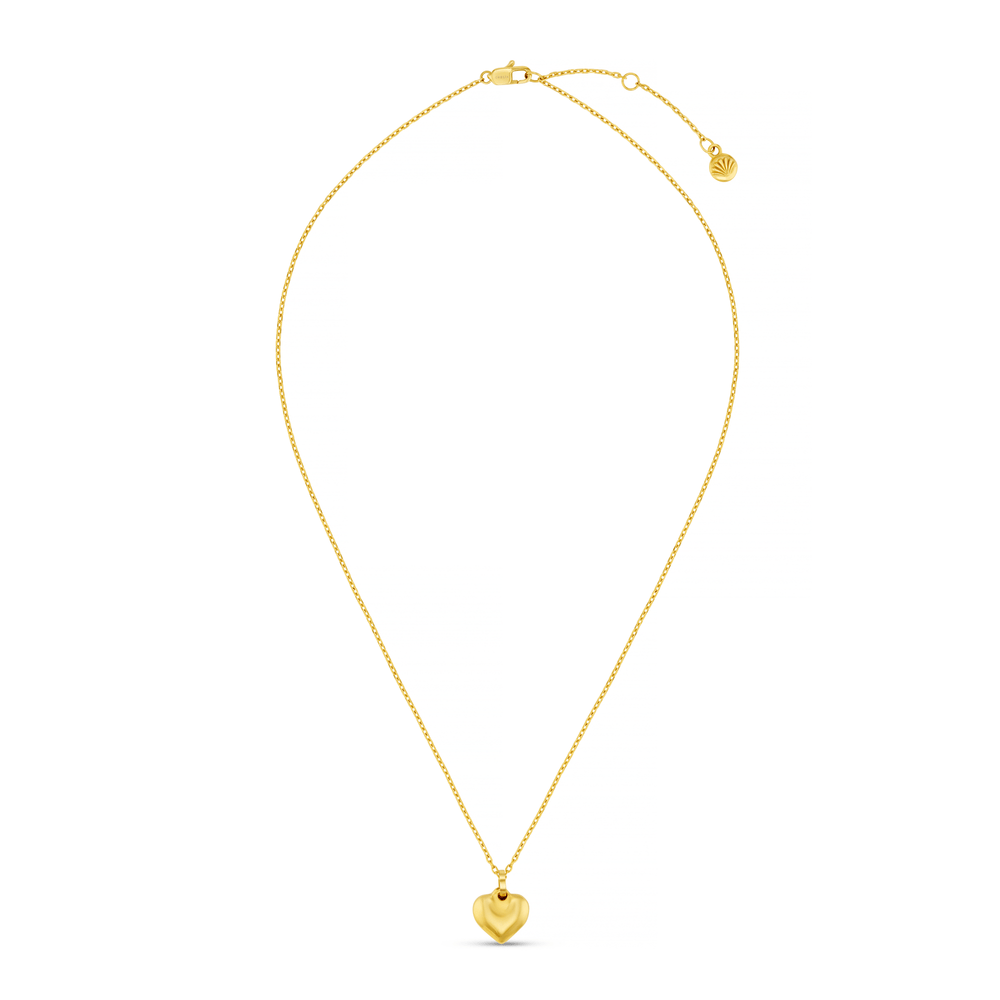 Orelia LUXE Domed Heart Necklace - Gold