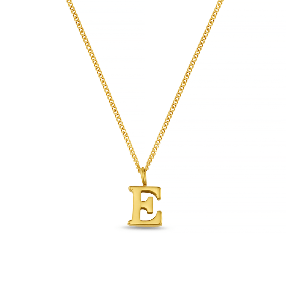 orelia LUXE E Initial Necklace - Gold