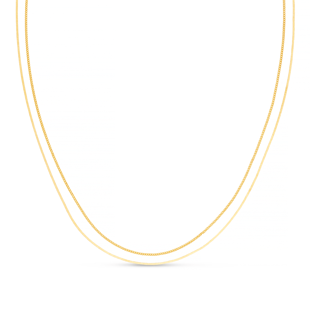 orelia LUXE Fine Chain 2-Row Necklace