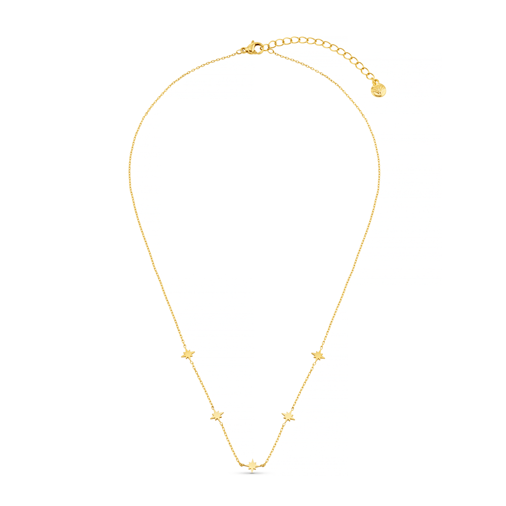 Orelia LUXE Fine Stationed Mini Starburst Necklace