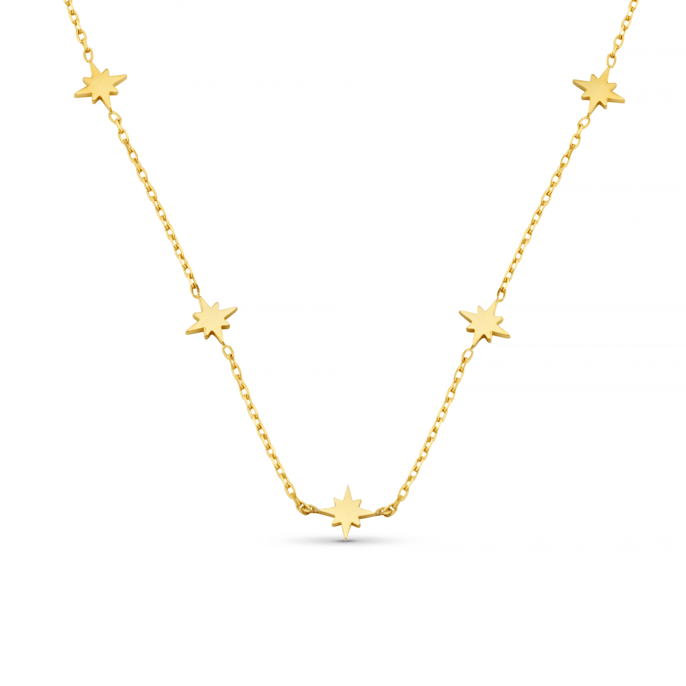 orelia LUXE Fine Stationed Mini Starburst Necklace