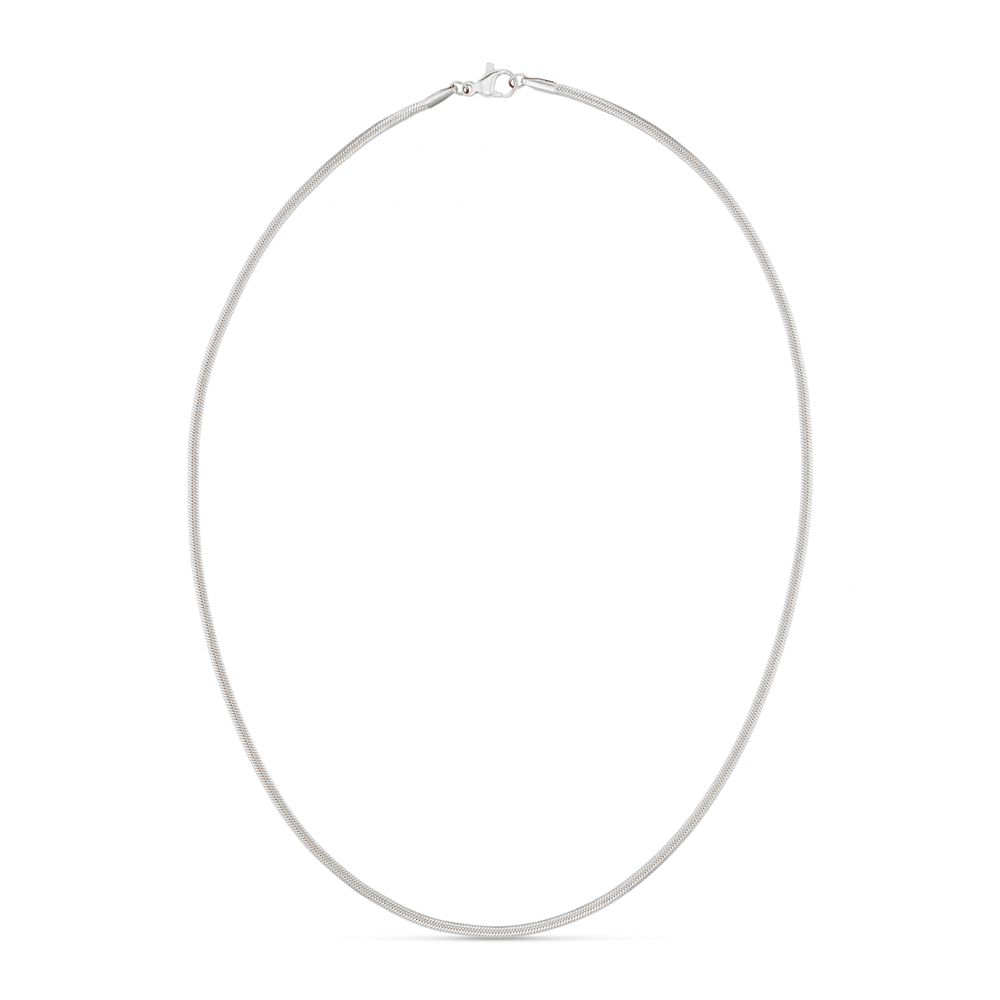 Orelia LUXE Flat Snake Chain Necklace-Silver