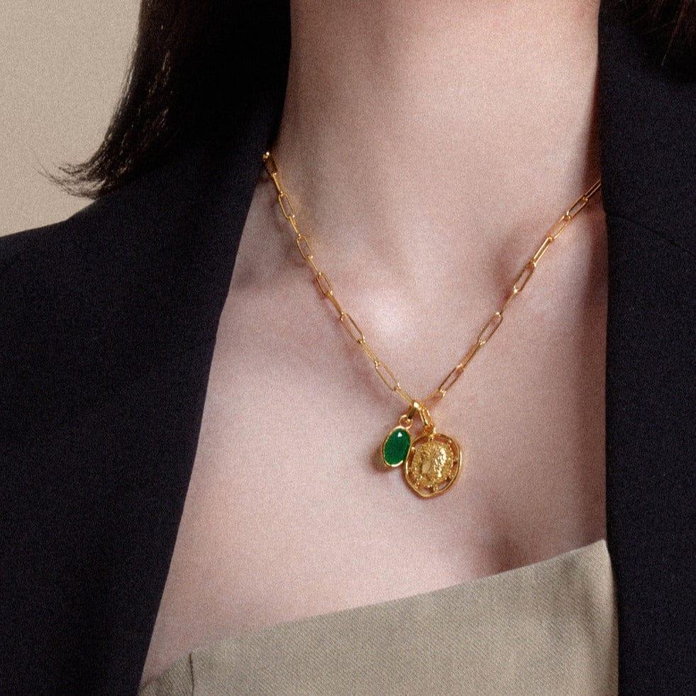 Orelia LUXE Green Agate Charm