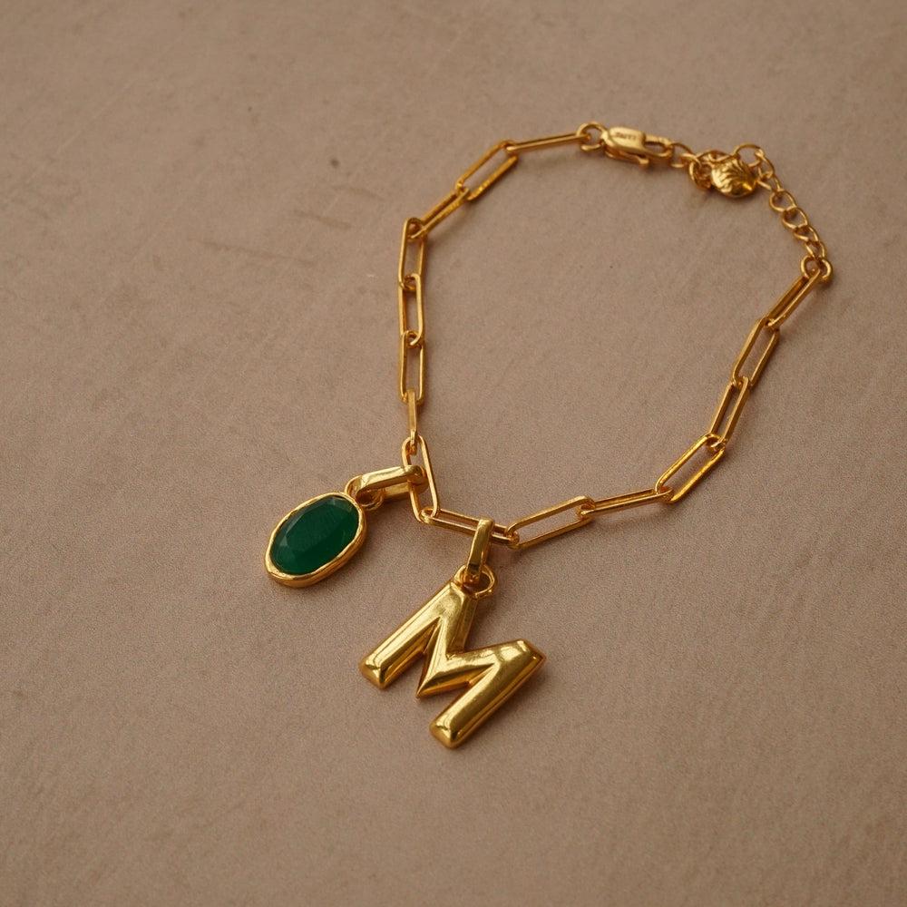 Orelia LUXE Green Agate Charm