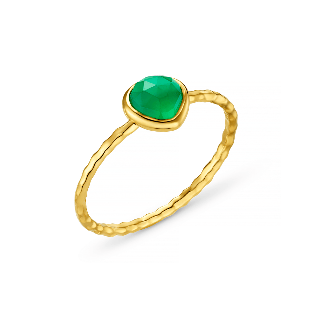 orelia LUXE Green Onyx Teardrop Ring
