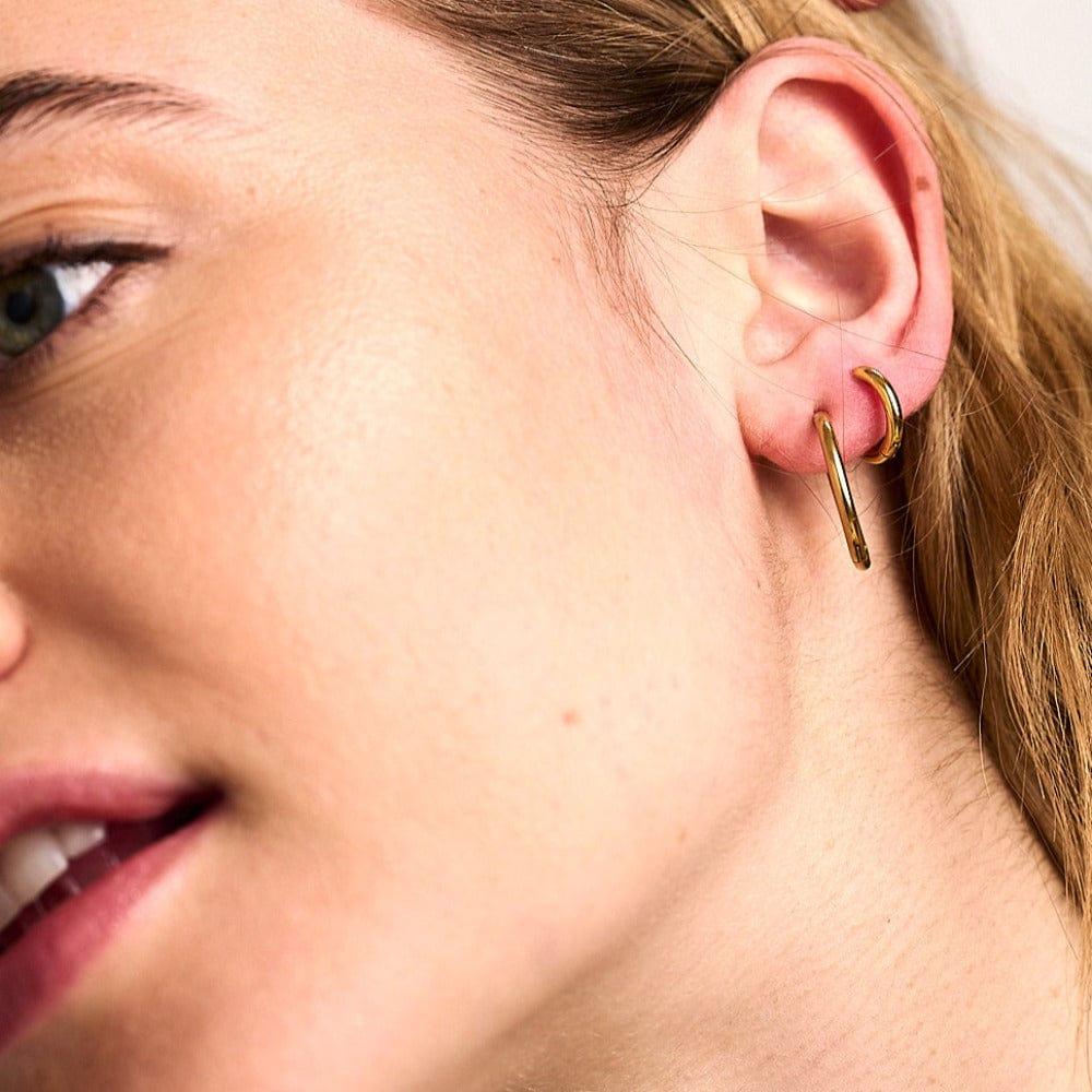 Orelia LUXE Huggie Hoop Earrings - Gold