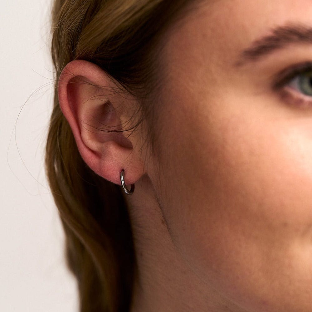 Orelia LUXE Huggie Hoop Earrings - Silver