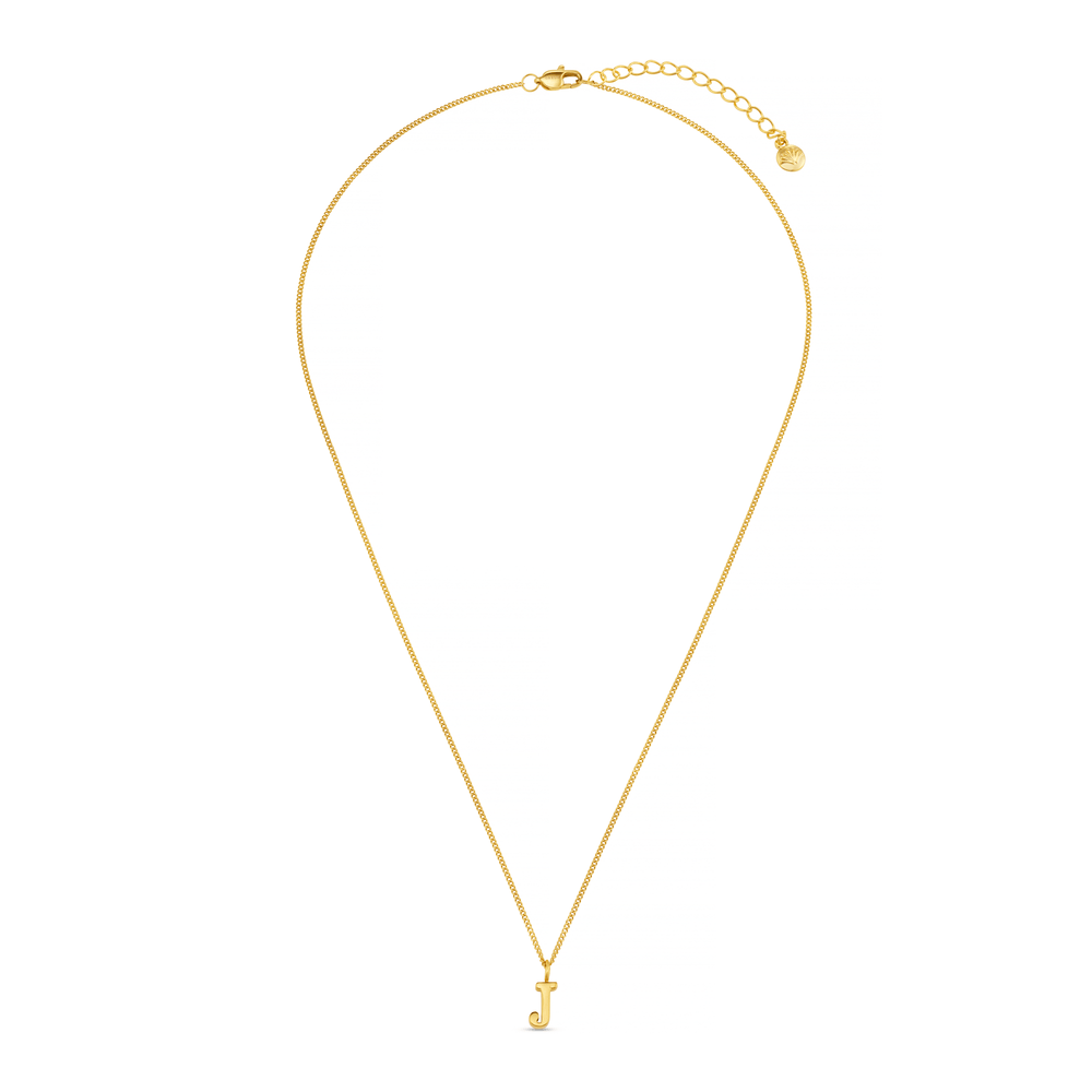 Orelia LUXE J Initial Necklace - Gold