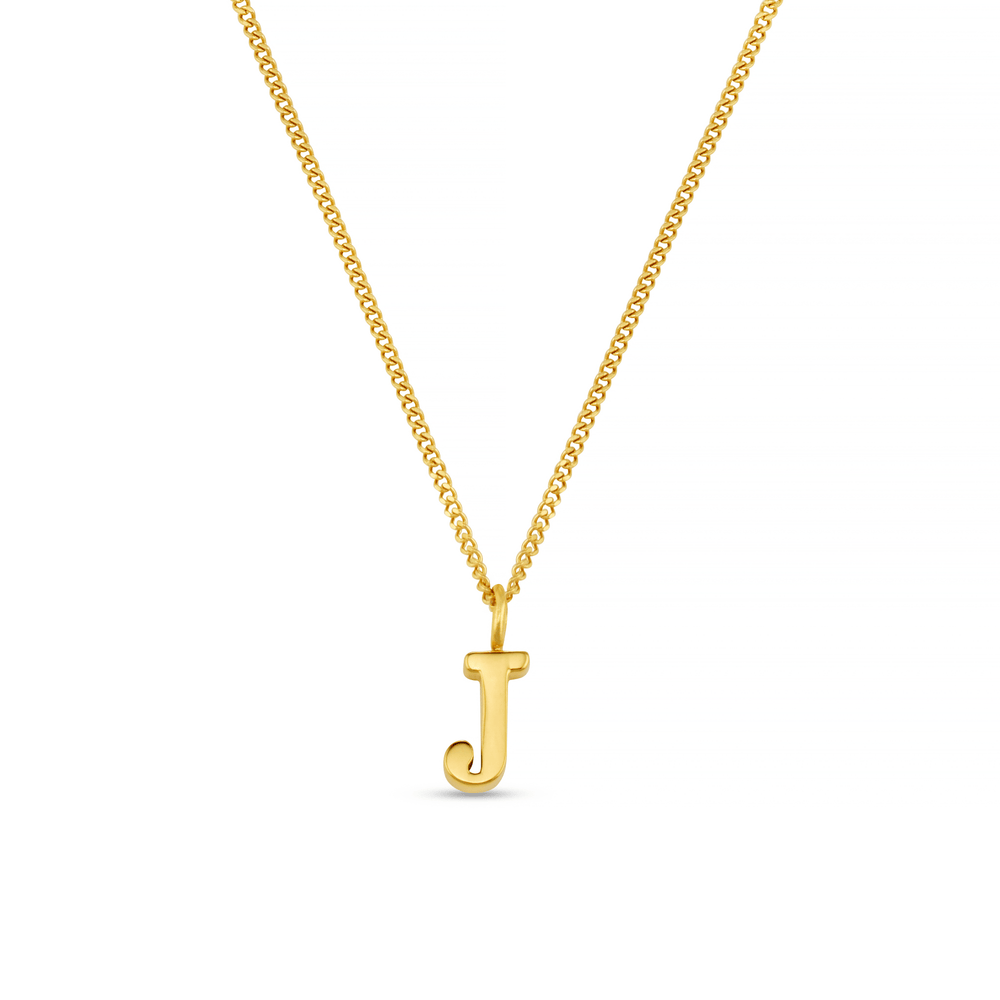 orelia LUXE J Initial Necklace - Gold