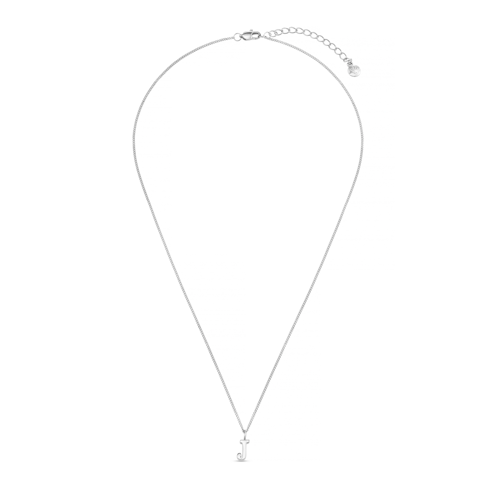 Orelia LUXE J Initial Necklace - Silver