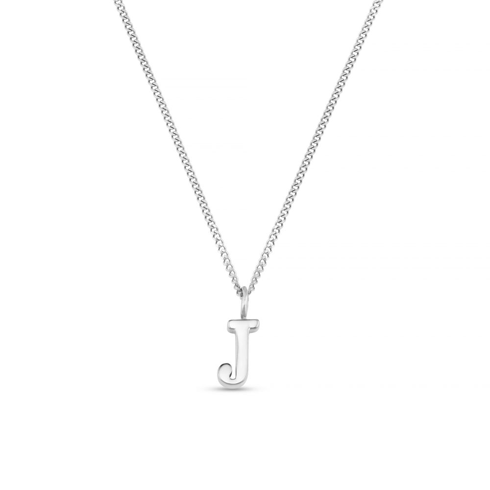 orelia LUXE J Initial Necklace - Silver