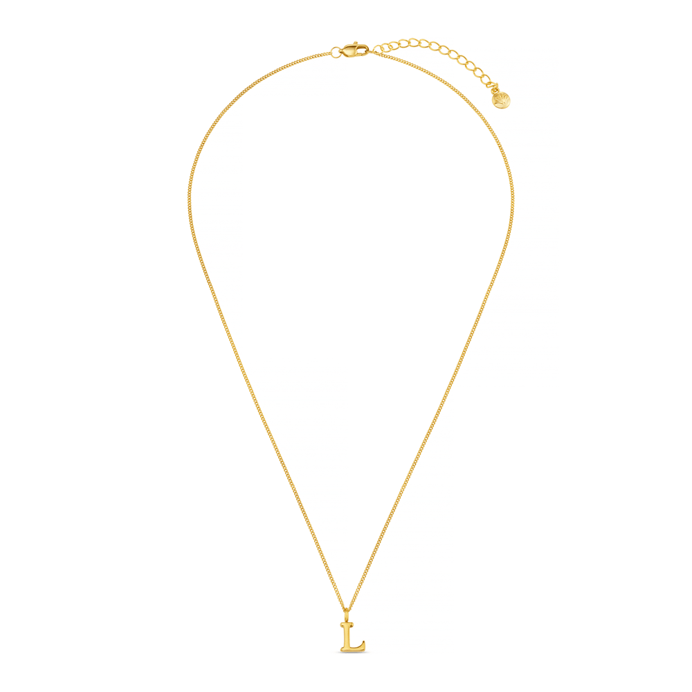 Orelia LUXE L Initial Necklace - Gold