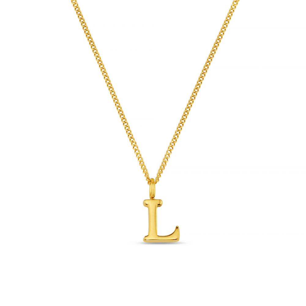 orelia LUXE L Initial Necklace - Gold