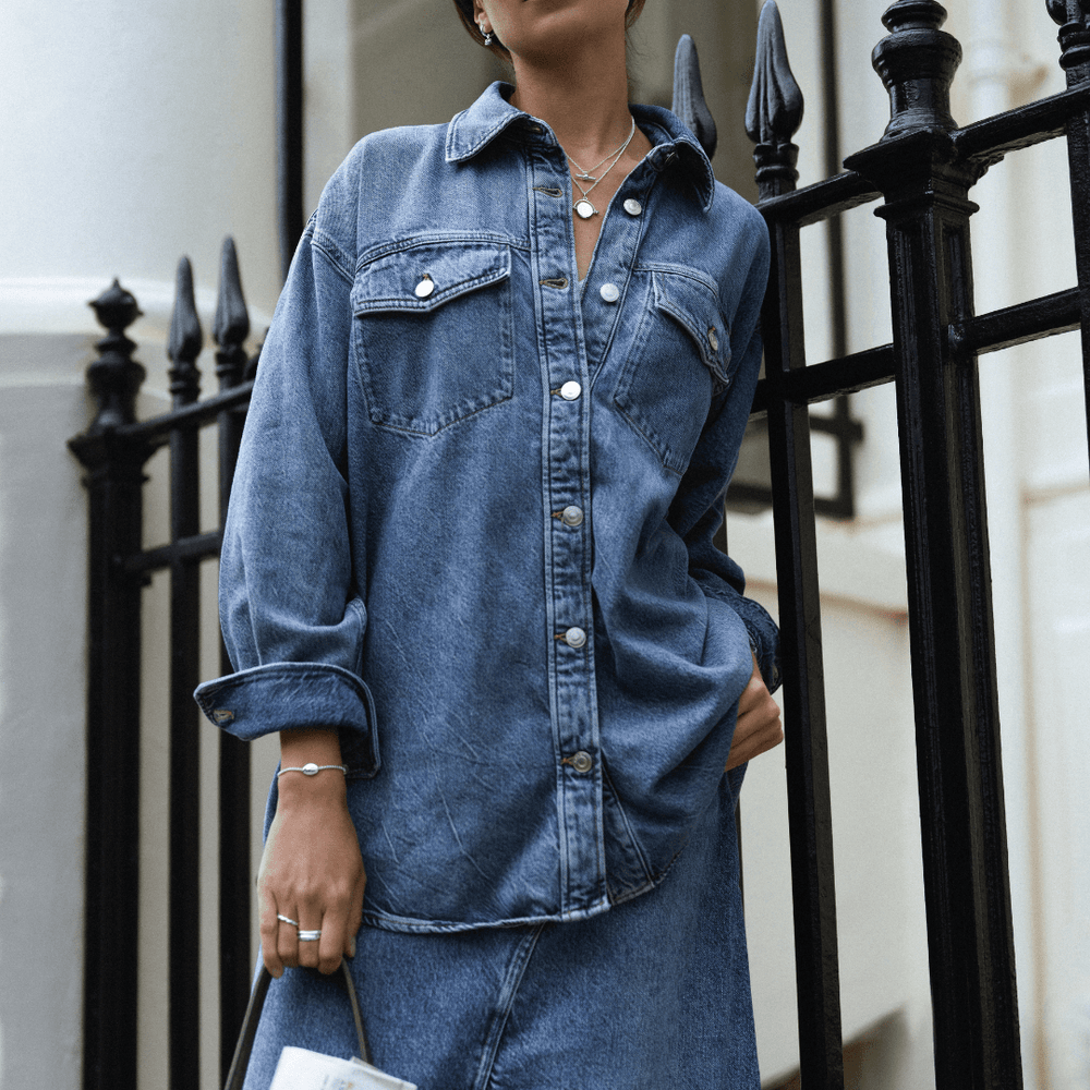 Orelia LUXE Linear T-Bar Drop Necklace - Silver