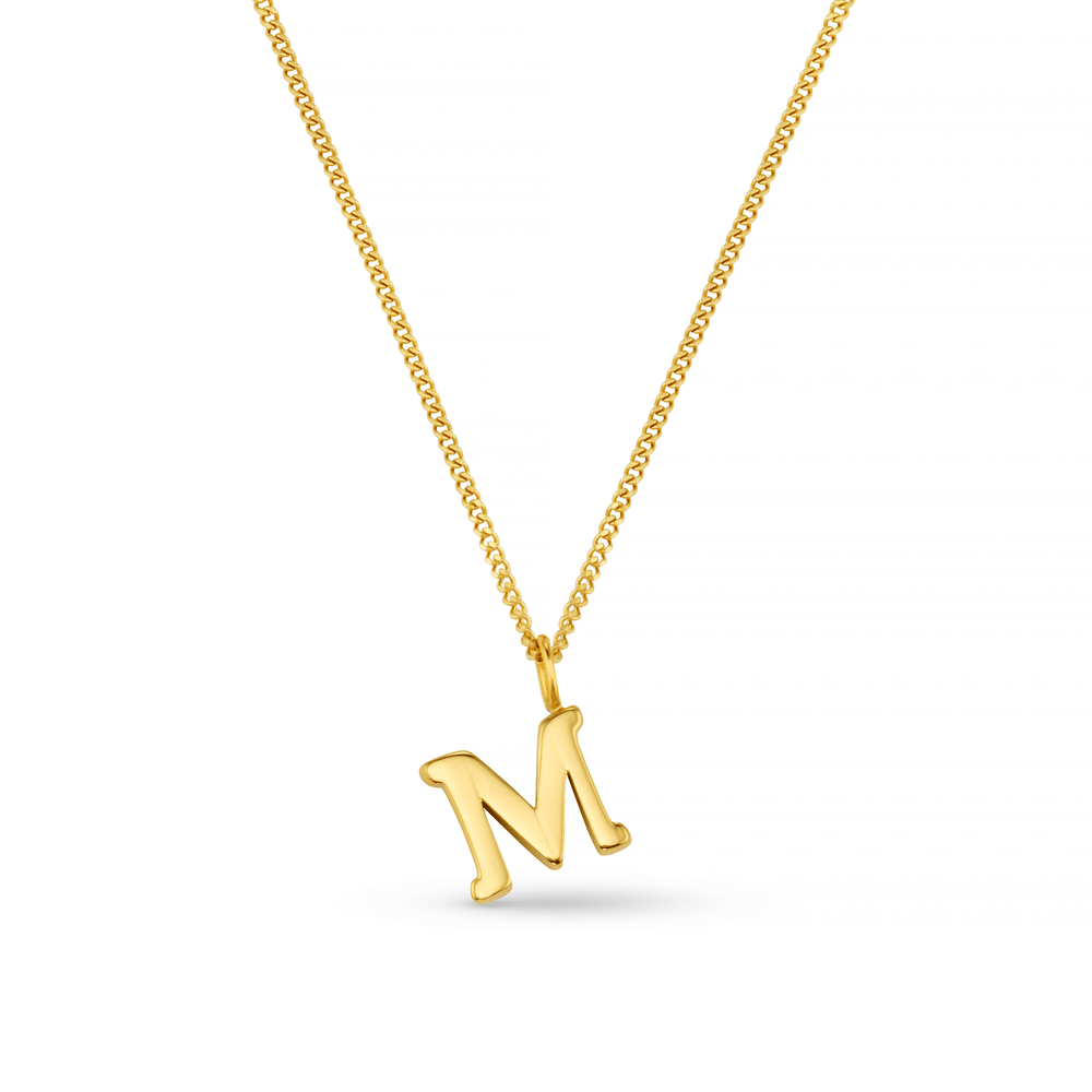orelia LUXE M Initial Necklace - Gold