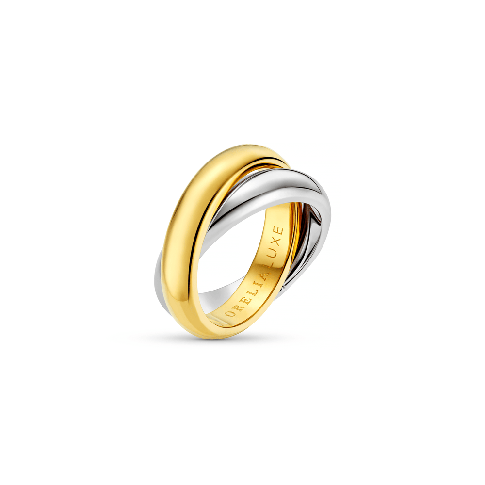 orelia LUXE Mixed Plate Interlocking Ring
