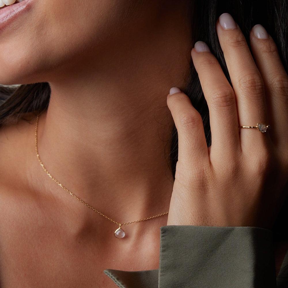 Orelia LUXE Moonstone Semi-Precious Necklace