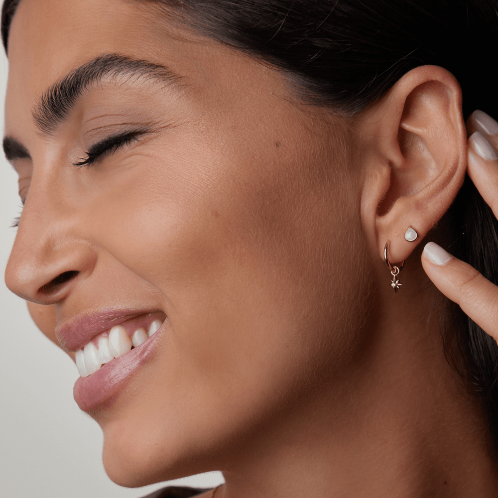 Orelia LUXE Moonstone Semi-Precious Stud Earrings