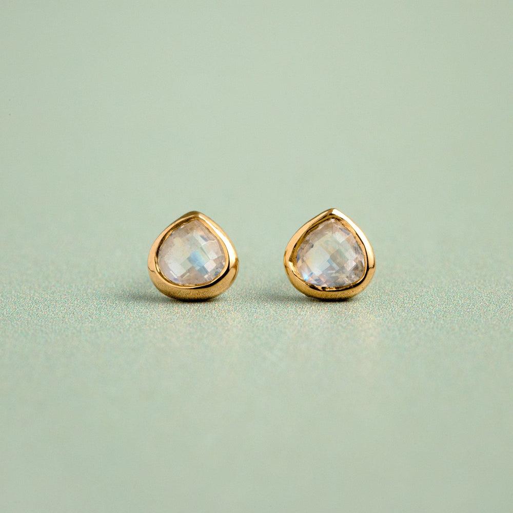 Orelia LUXE Moonstone Semi-Precious Stud Earrings