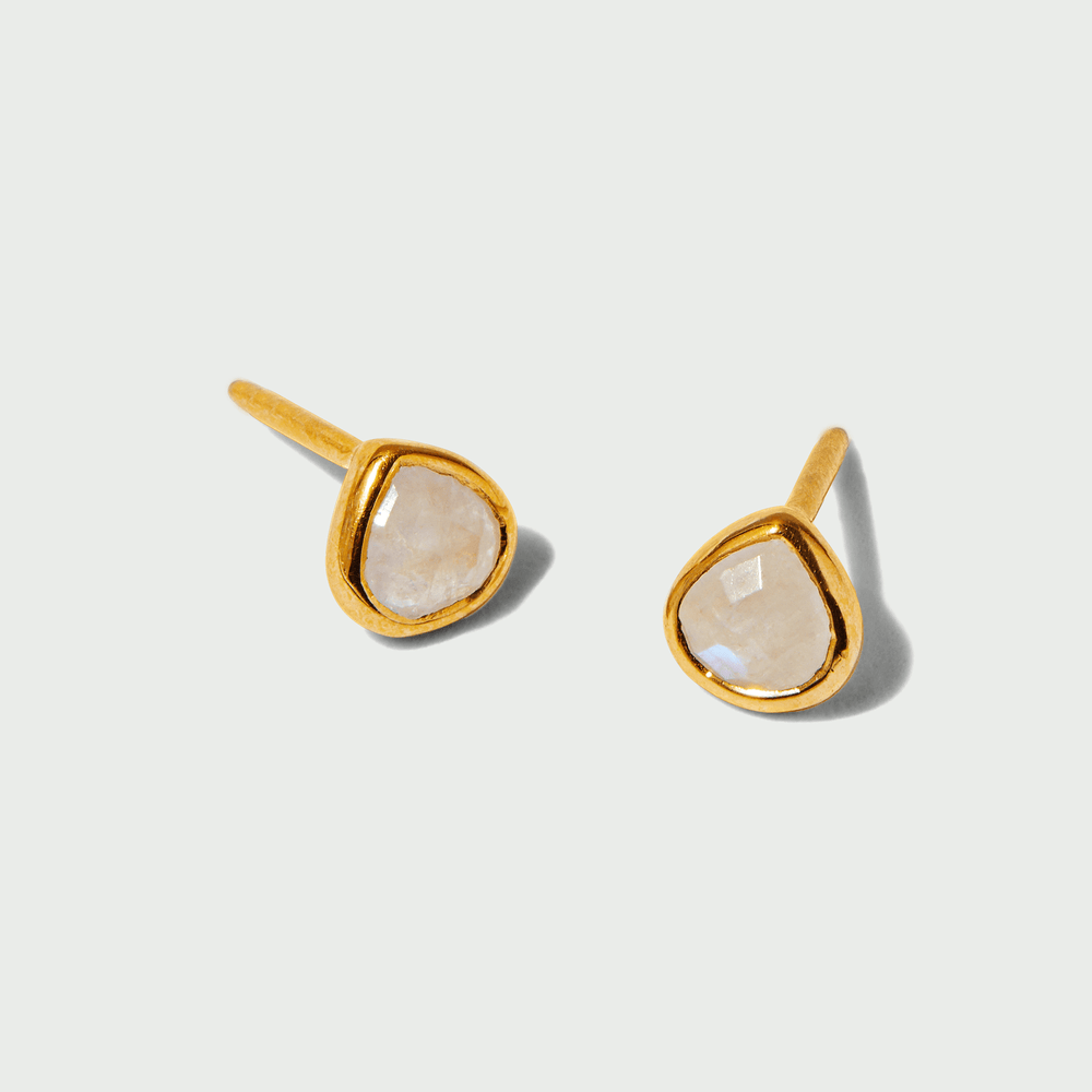Orelia LUXE Moonstone Semi-Precious Stud Earrings