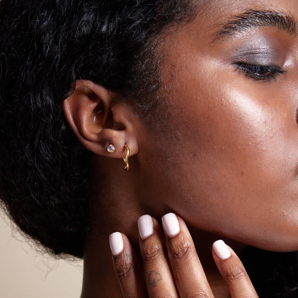 Orelia LUXE Organic Hoop Earrings