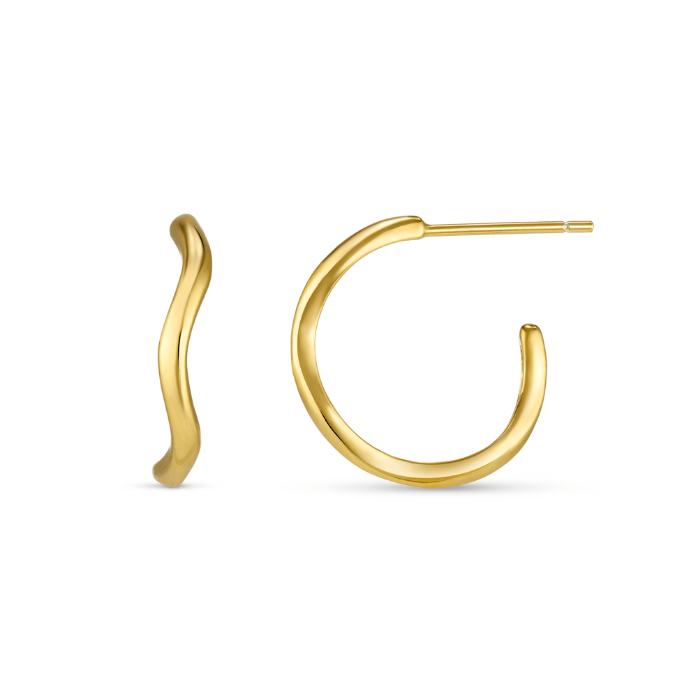 orelia LUXE Organic Hoop Earrings