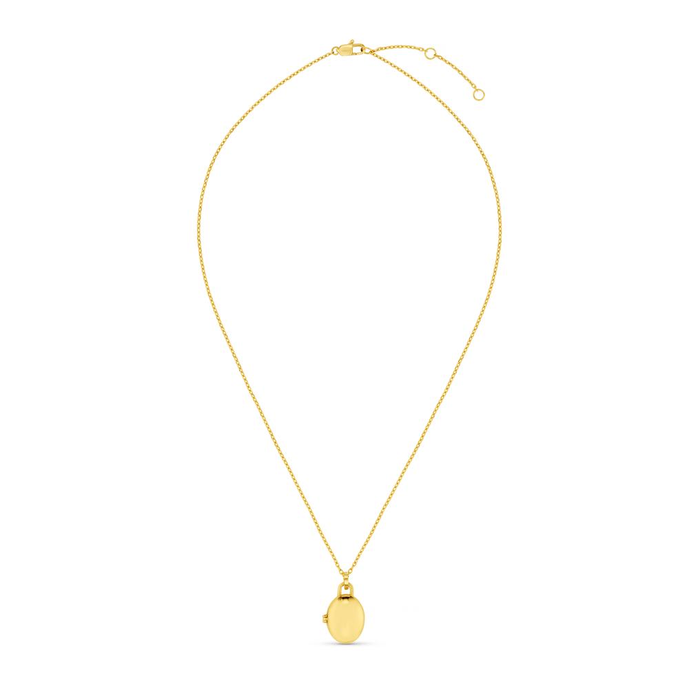 Orelia LUXE Oval Locket Necklace - Gold